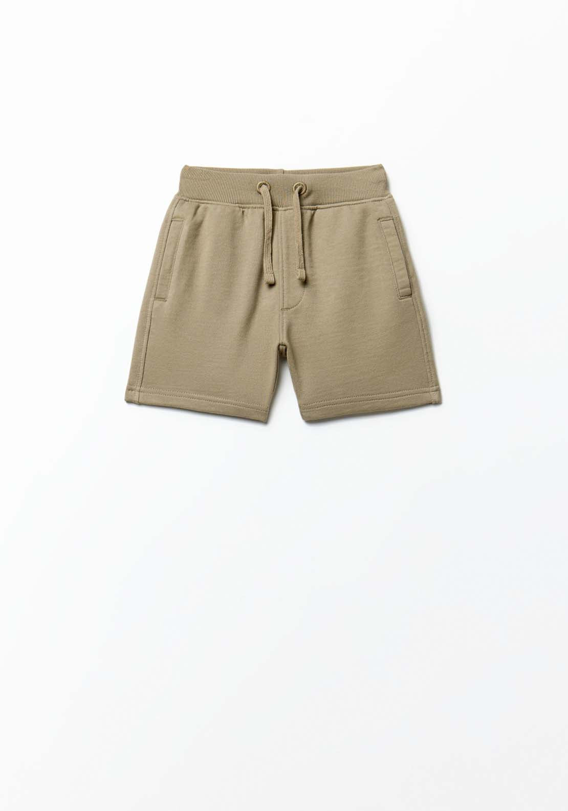 Basic Terry Bermuda Shorts - Green