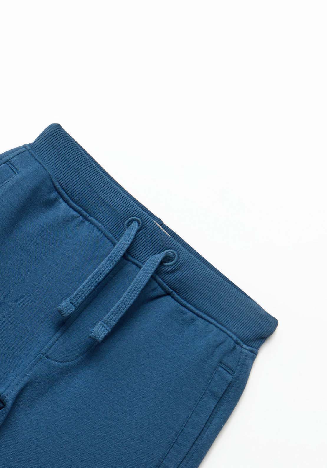 Basic Terry Bermuda Shorts - Blue