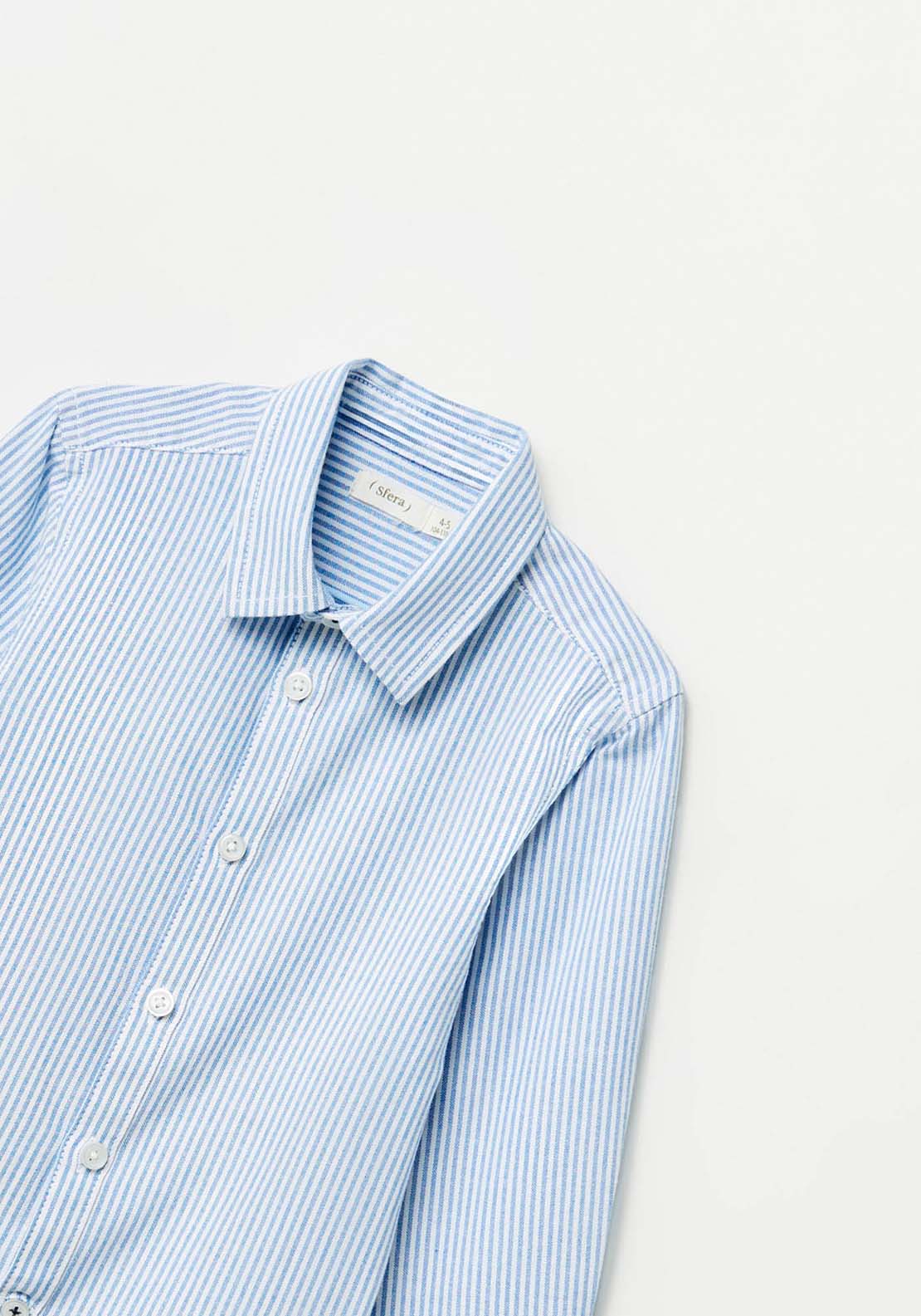 Sfera Stripes Oxford shirt - Blue 6 Shaws Department Stores