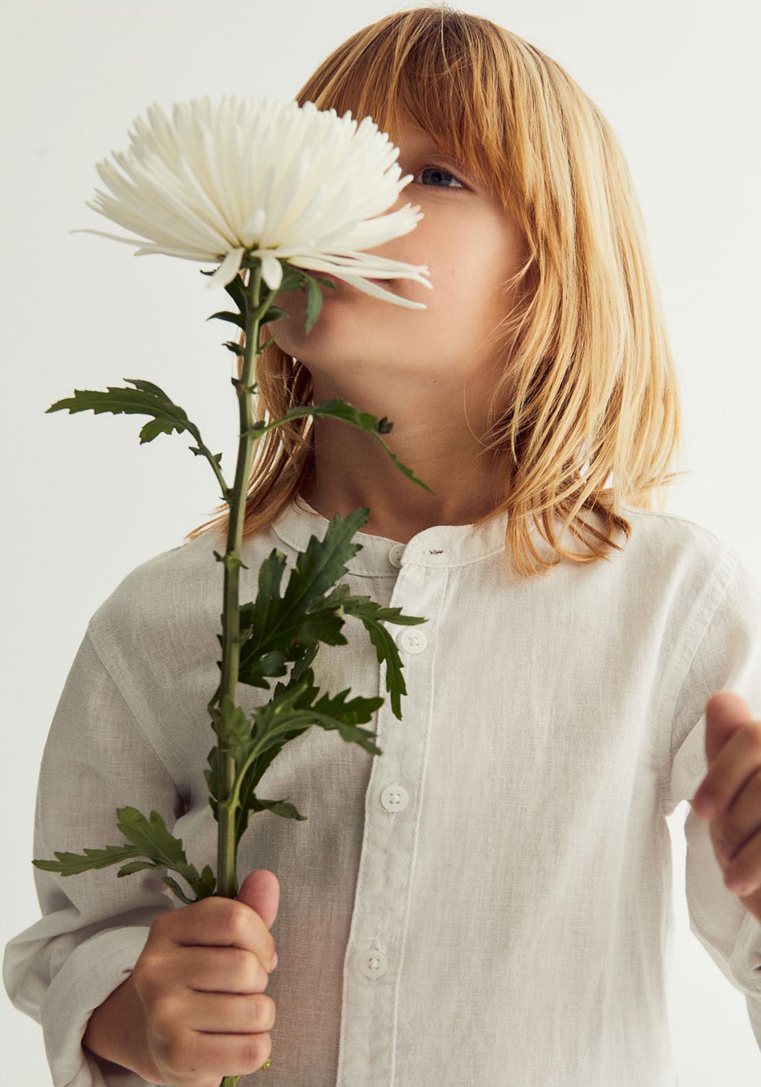 Sfera Cotton-Linen Shirt - White 5 Shaws Department Stores