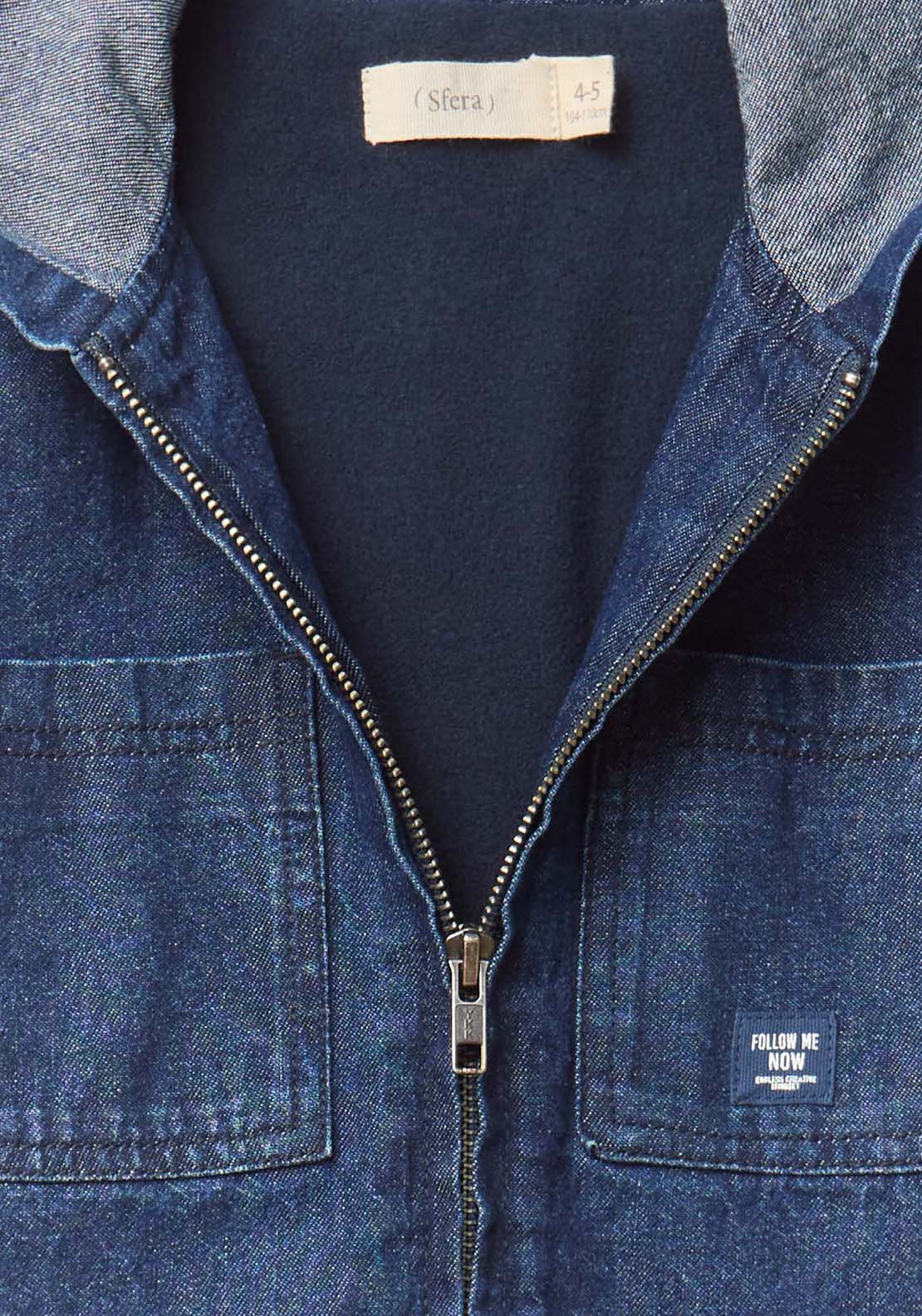 Lined Denim Overshirt - Denim Dark Wash