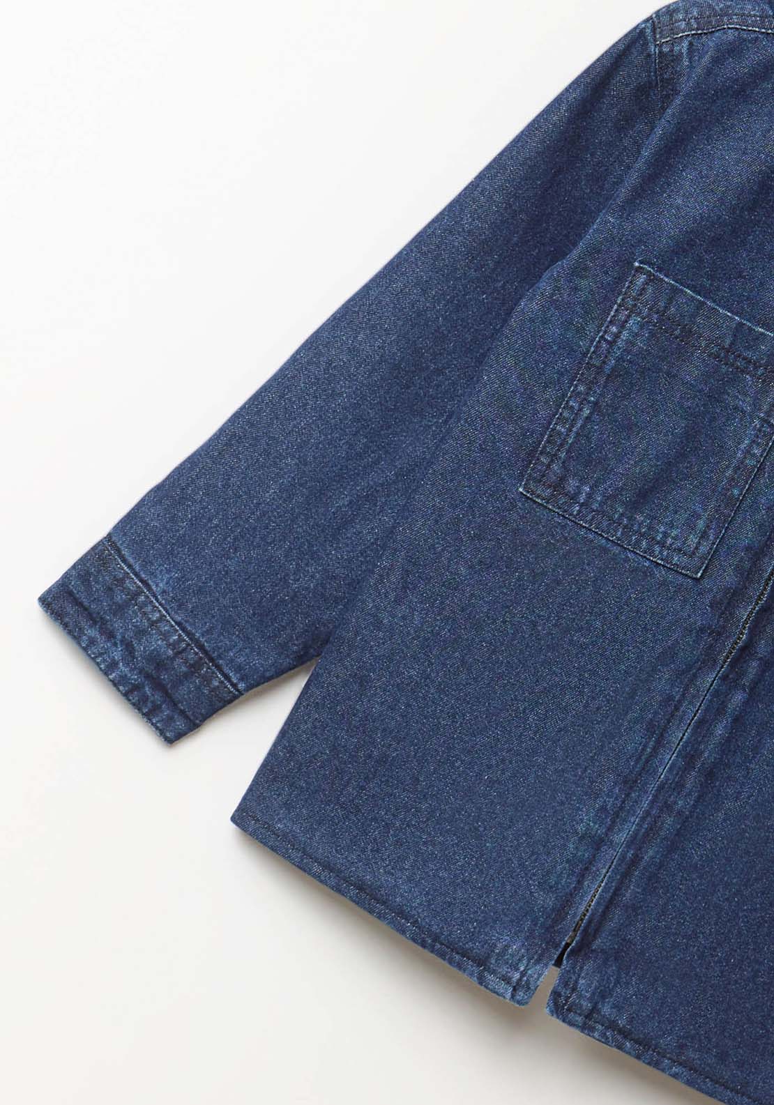 Lined Denim Overshirt - Denim Dark Wash
