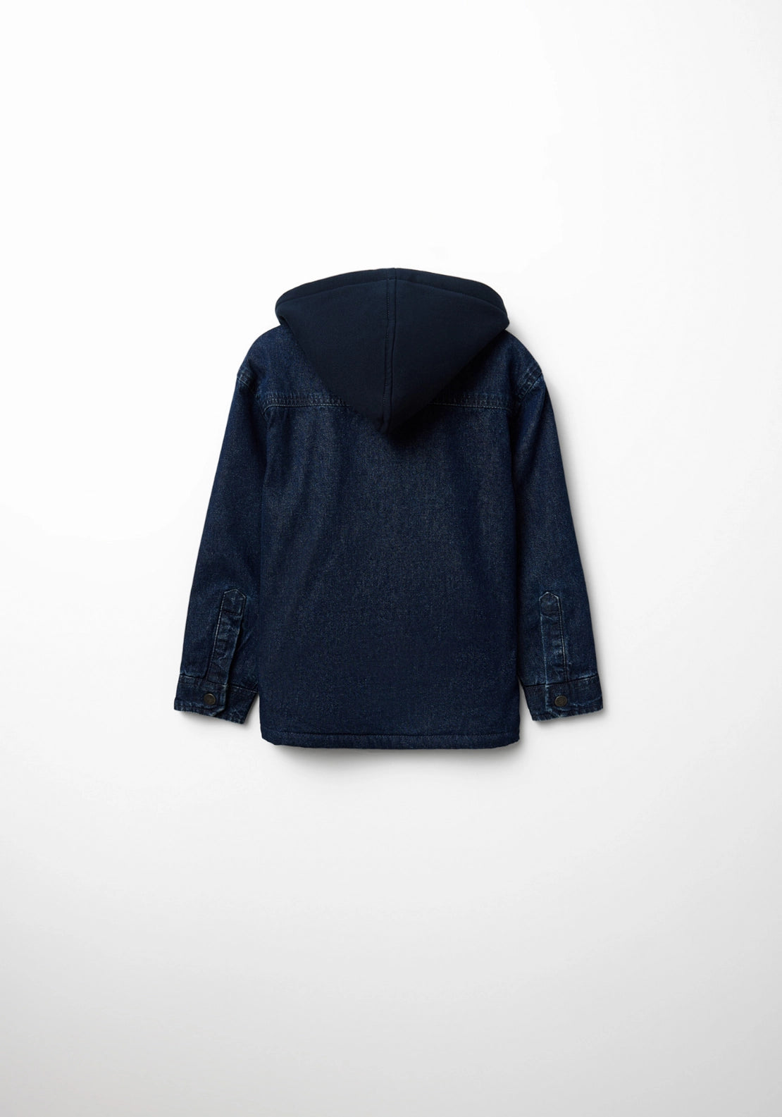Hooded Denim Overshirt - Denim Dark Blue