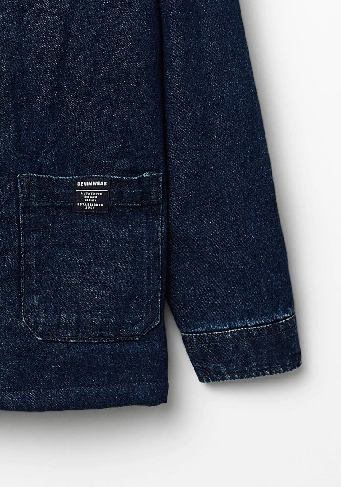 Hooded Denim Overshirt - Denim Dark Blue