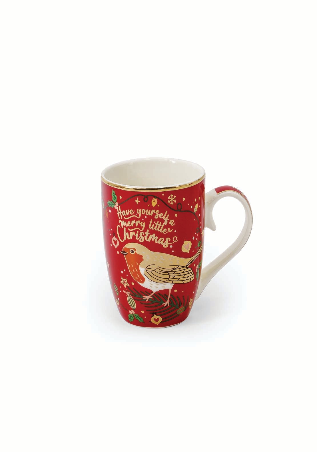 Tipperary Crystal Christmas Robin Set Of Four Mugs 4 Shaws Department Stores