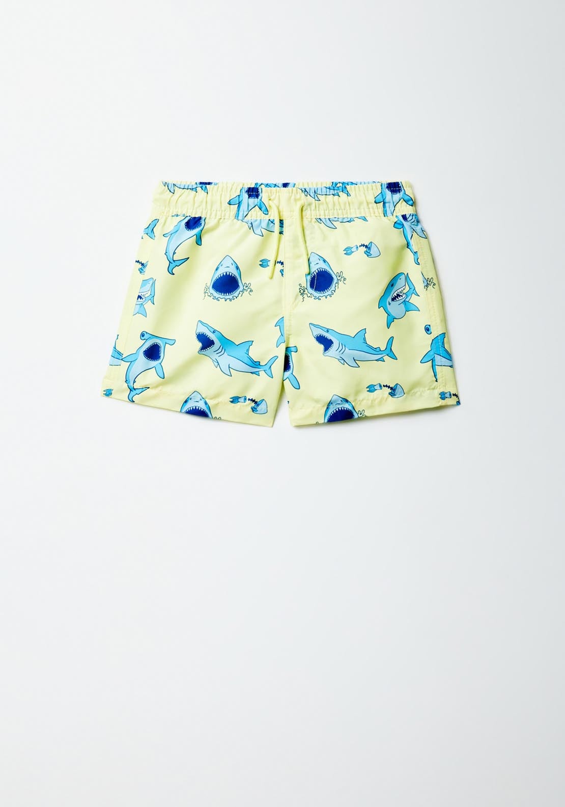Sfera Sharks Swim Shorts - Yellow 1 Shaws Department Stores