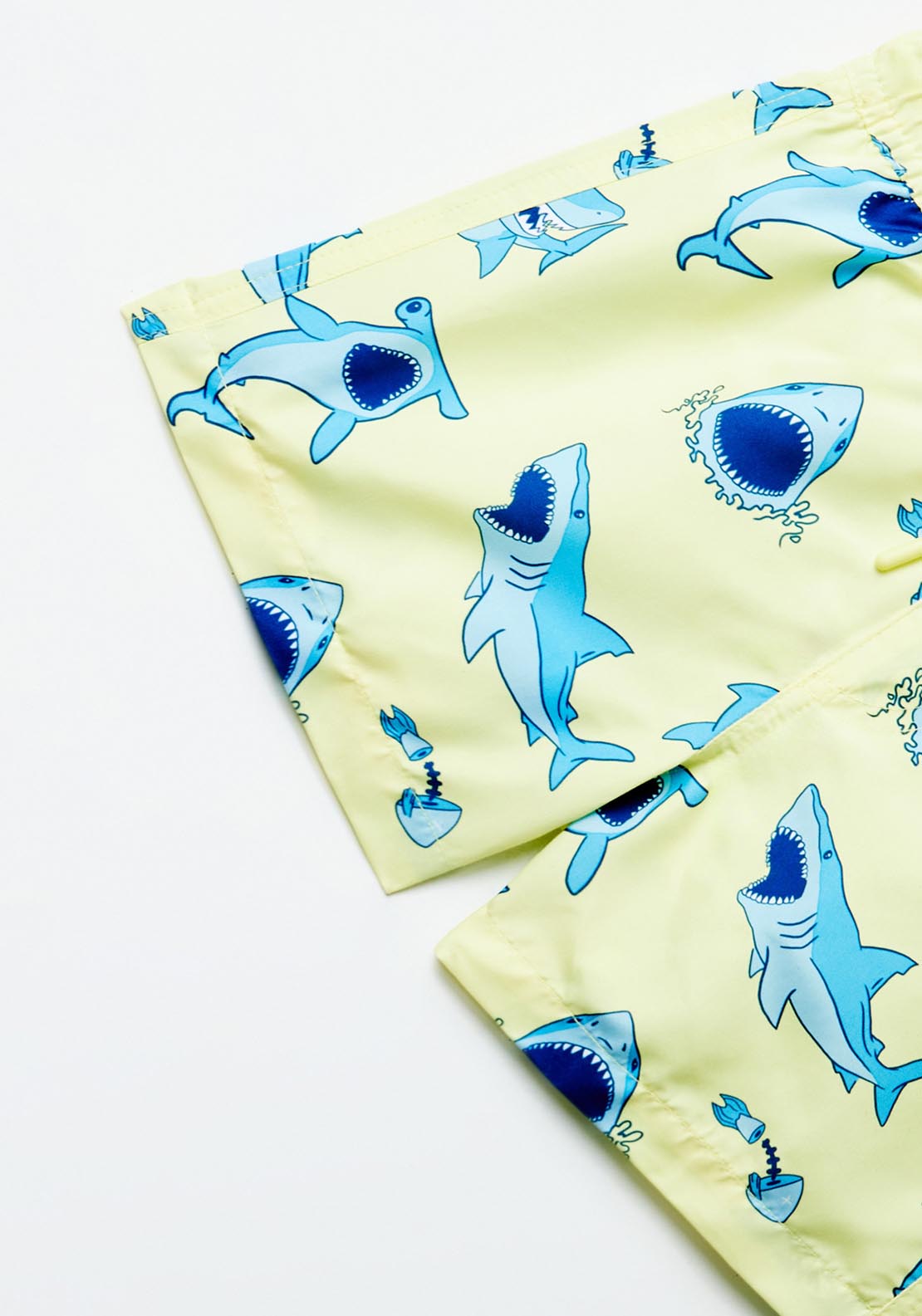 Sfera Sharks Swim Shorts - Yellow 2 Shaws Department Stores