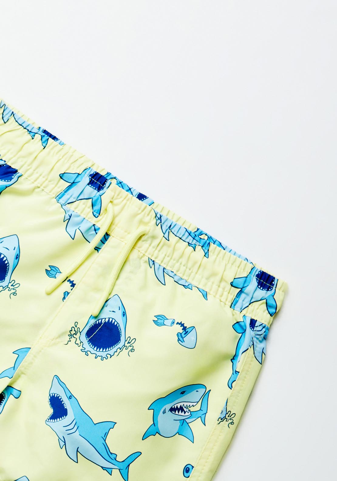 Sfera Sharks Swim Shorts - Yellow 3 Shaws Department Stores