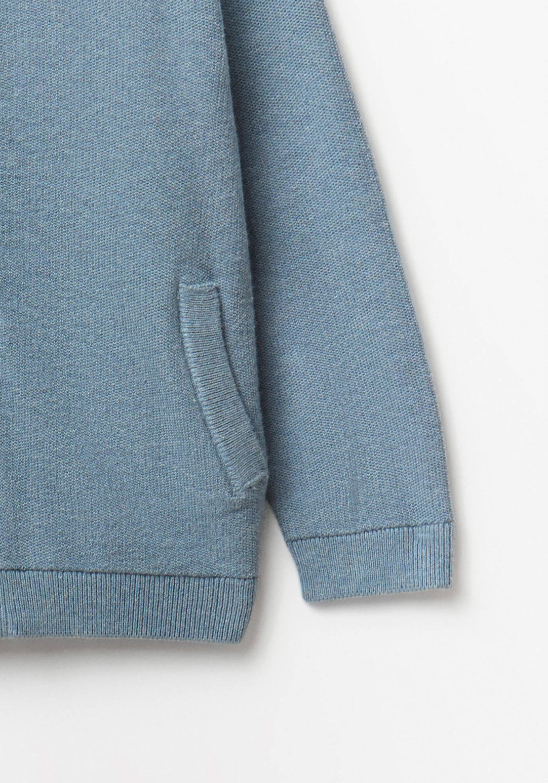 Cardigan With Zip - Blue Petrol