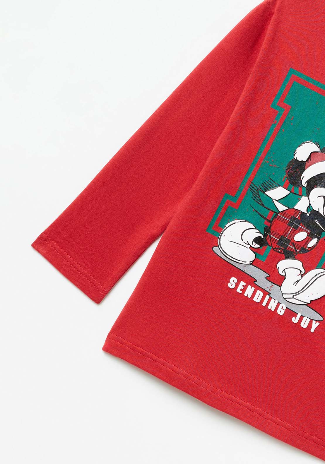 Sfera Long Sleeve Mickey Mouse Xmas Tshirt - Red 3 Shaws Department Stores