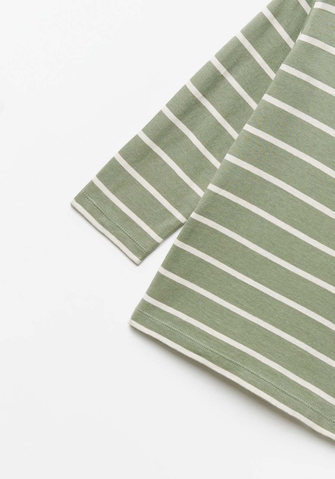 Sfera Stripes long-sleeved T-shirt - Green 1 Shaws Department Stores
