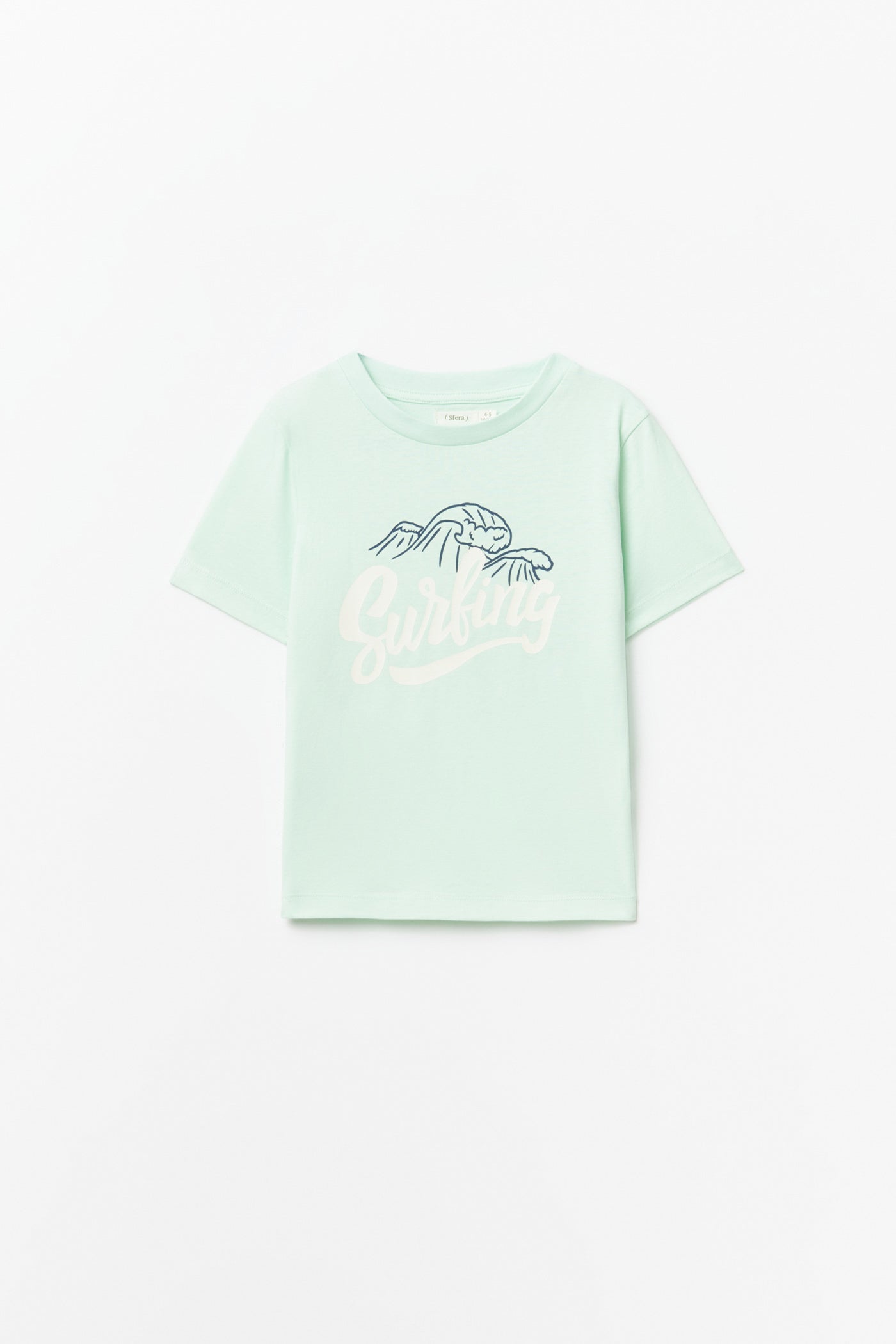 Sfera Printed short-sleeved T-shirt - Green 1 Shaws Department Stores