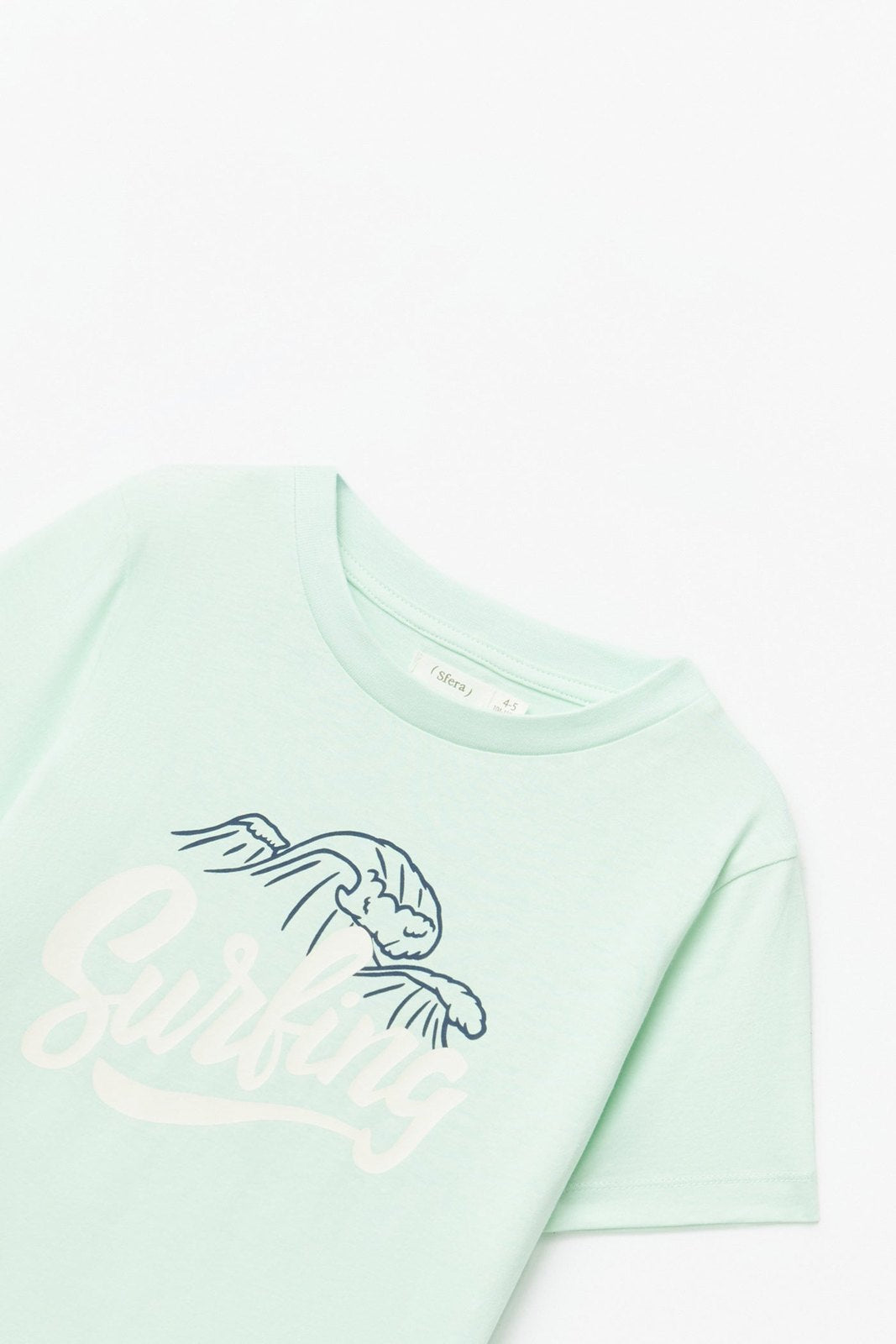Sfera Printed short-sleeved T-shirt - Green 2 Shaws Department Stores