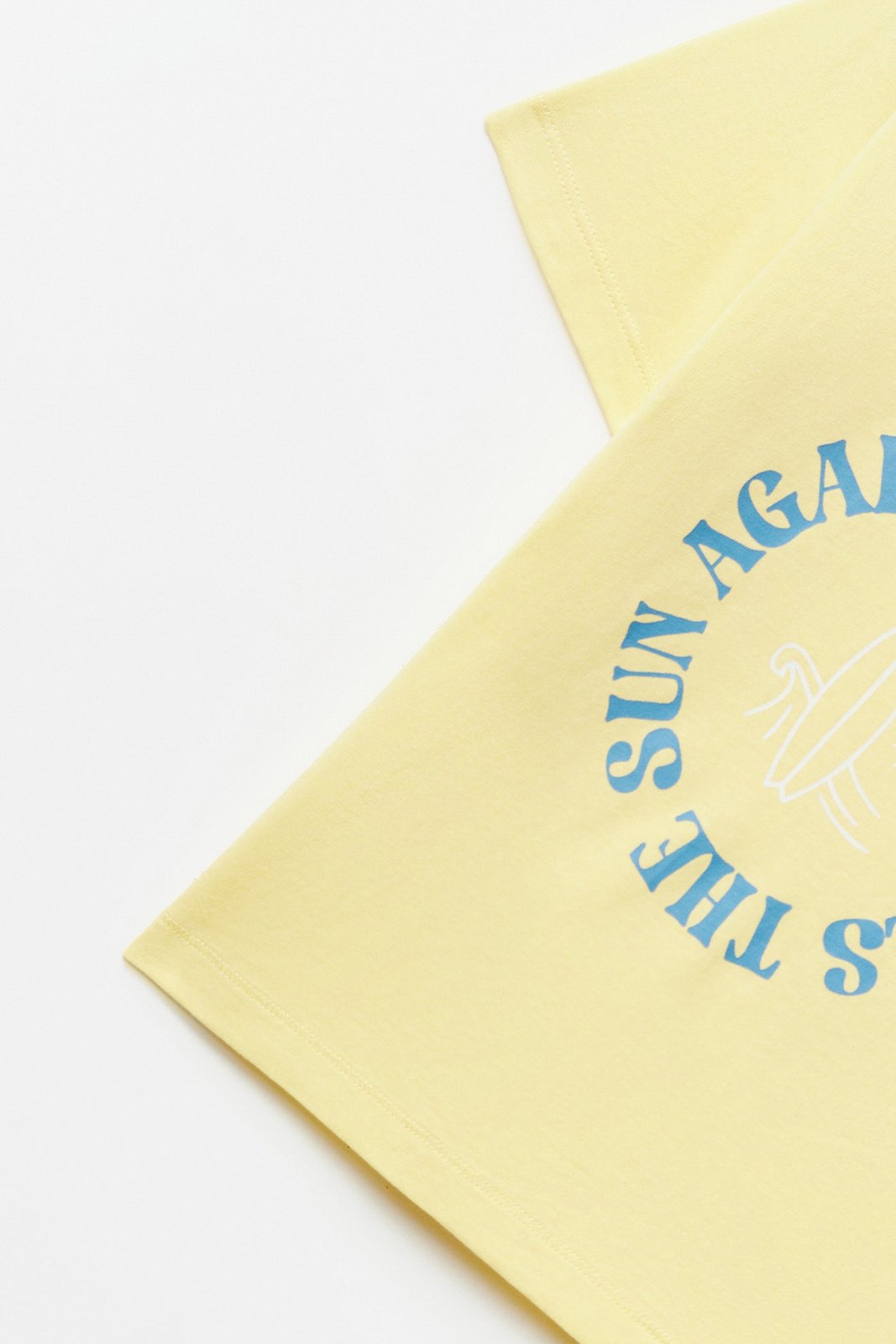 Sfera Printed short-sleeved T-shirt - Yellow 3 Shaws Department Stores