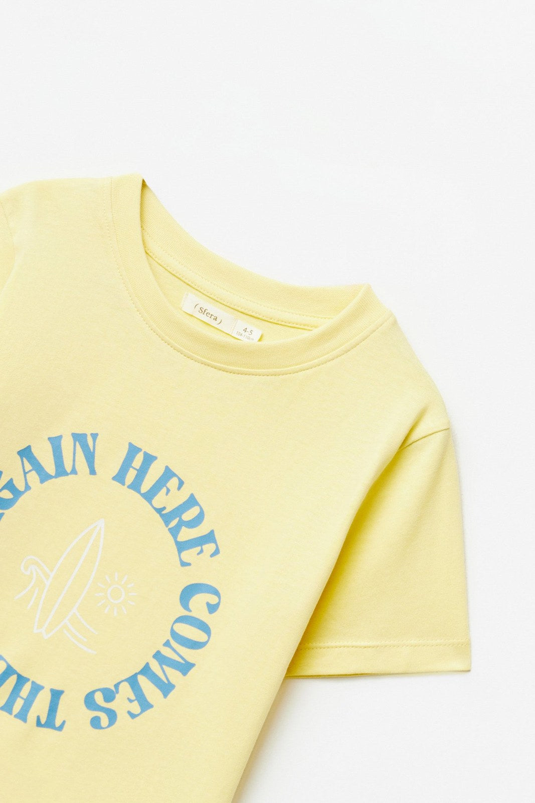 Sfera Printed short-sleeved T-shirt - Yellow 2 Shaws Department Stores