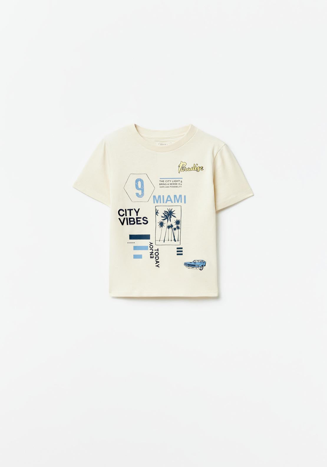 Sfera Miami multi-technique shirt - Cream Ivory 3 Shaws Department Stores