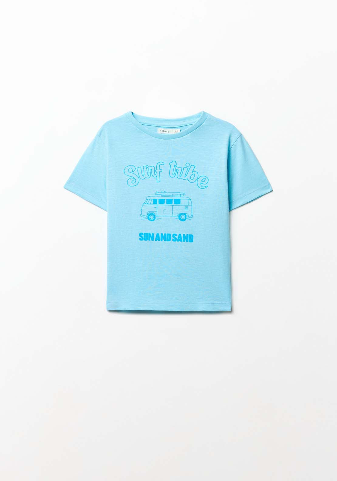 Basic Print T-Shirt - Blue