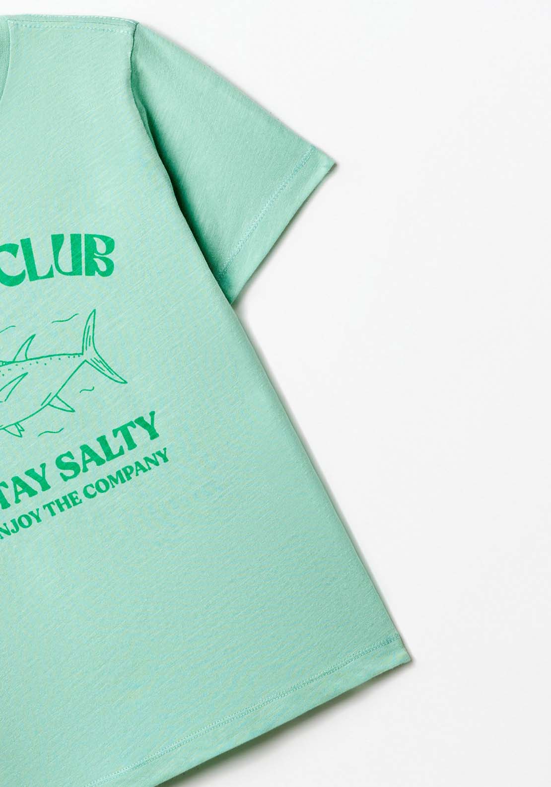 Basic Print T-Shirt - Green