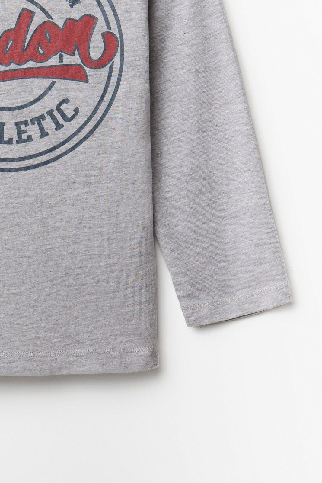 Printed Long Sleeved T-Shirt - Grey