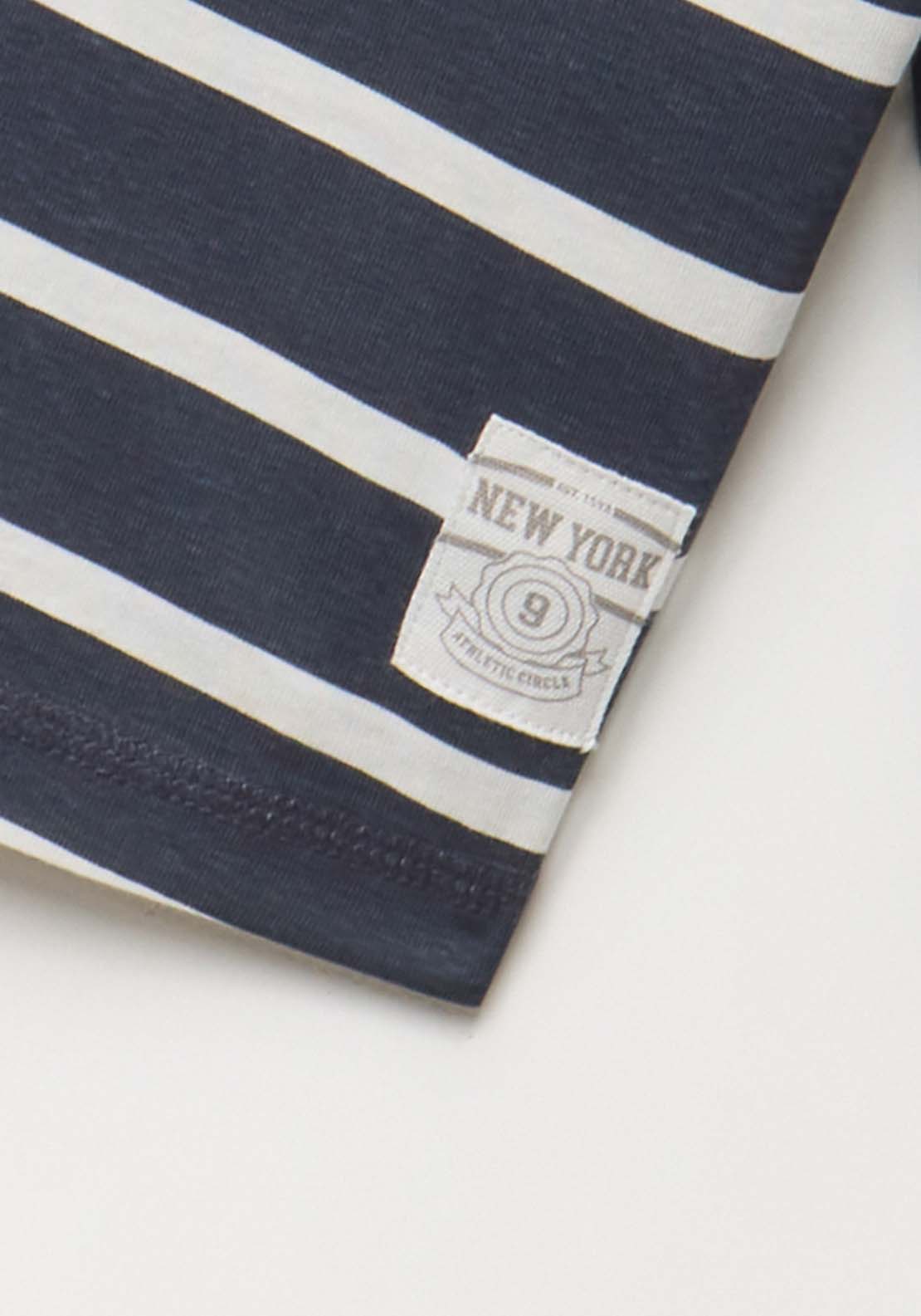 Stripes Basic Long Sleeved T-Shirt - Blue