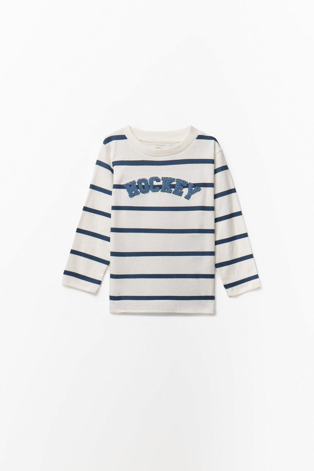 Hockey Striped Long Sleeved T-Shirt - White