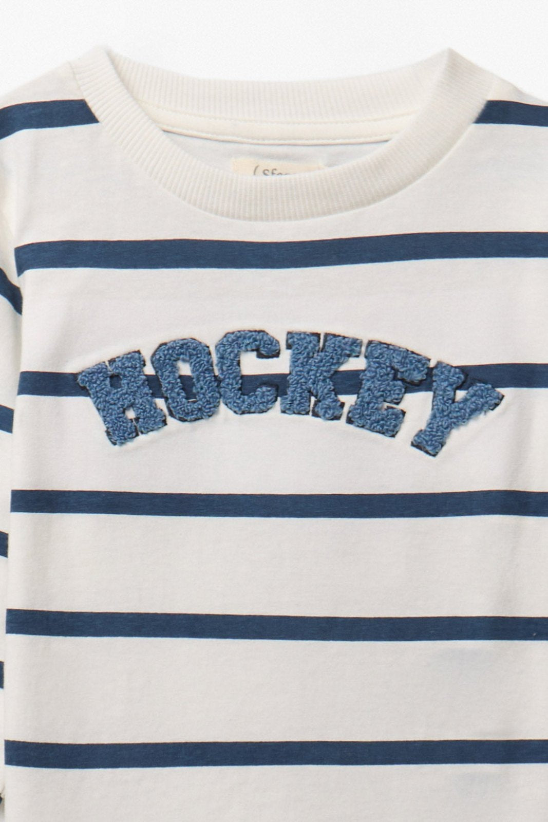Hockey Striped Long Sleeved T-Shirt - White