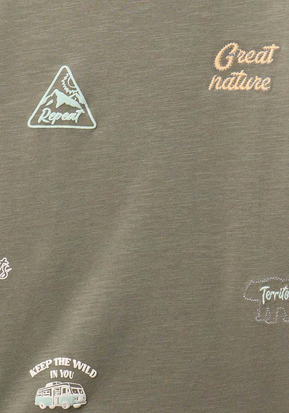 Multi Technical Long Sleeved Adventure T-Shirt - Green