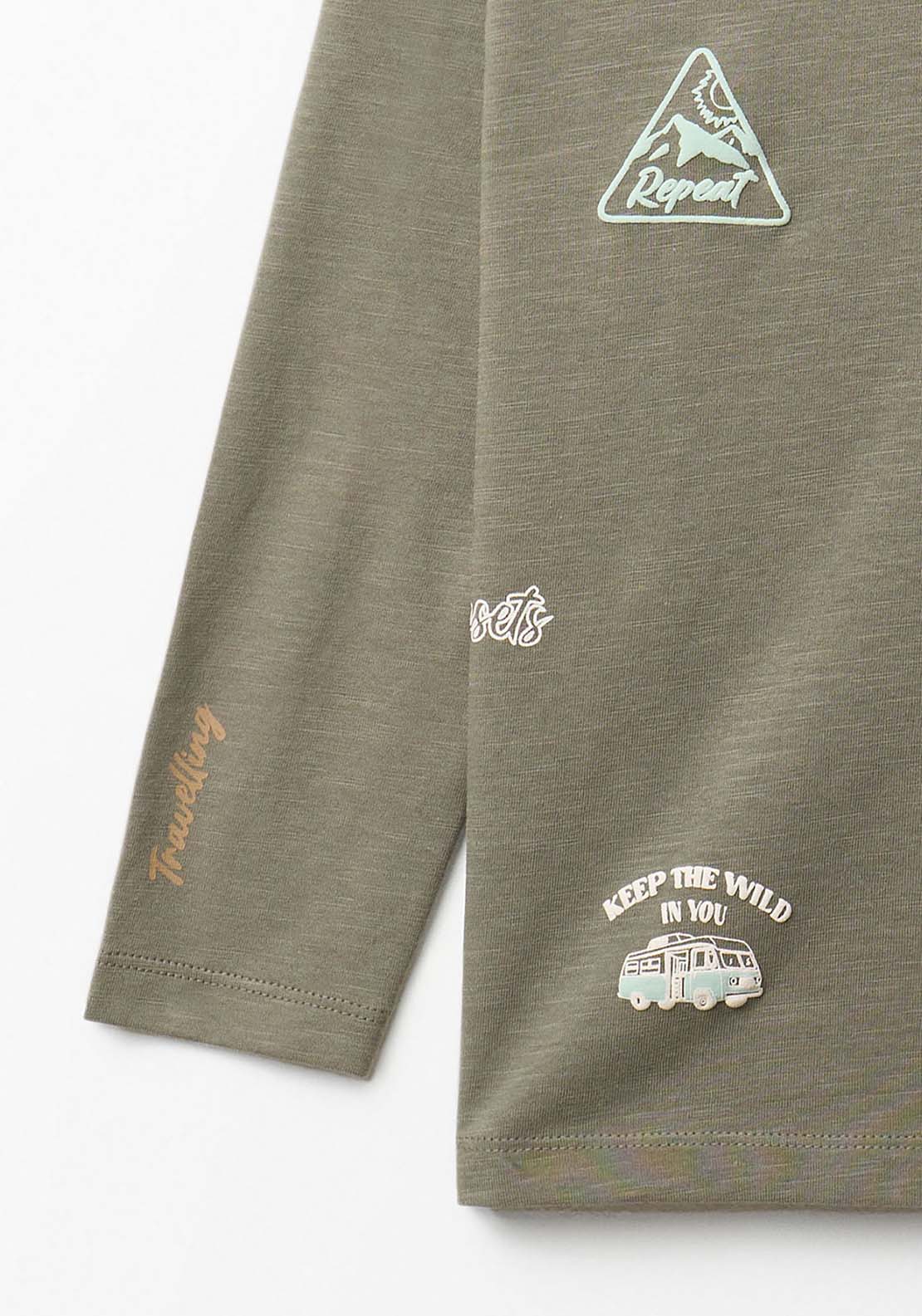 Multi Technical Long Sleeved Adventure T-Shirt - Green