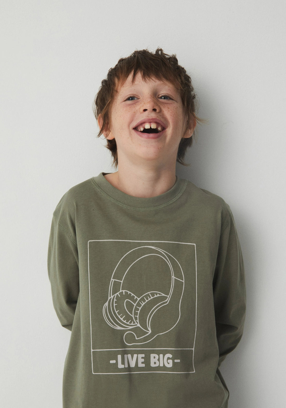 Graphic Print Long Sleeve T-Shirt - Green