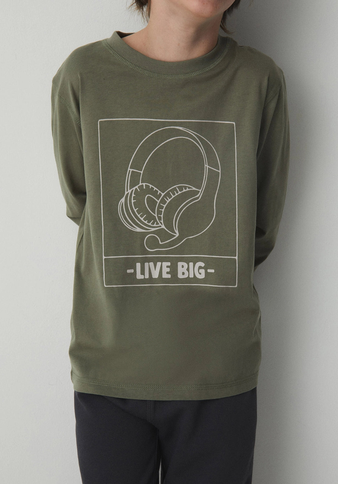 Graphic Print Long Sleeve T-Shirt - Green