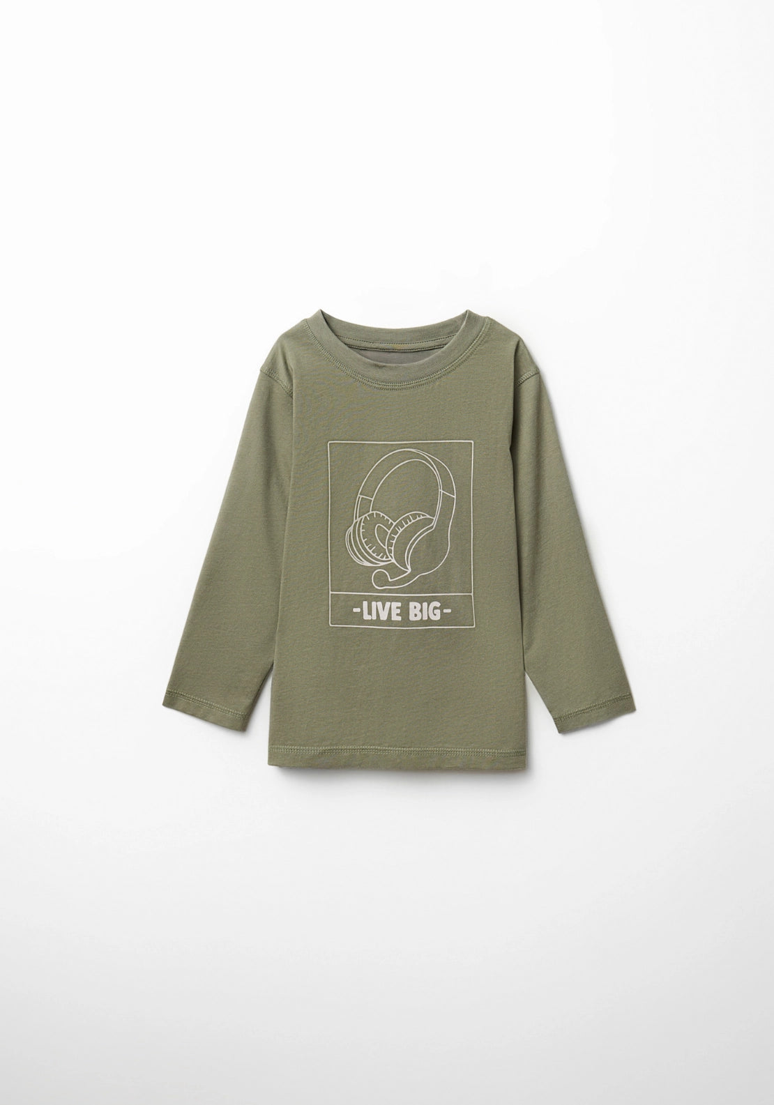 Graphic Print Long Sleeve T-Shirt - Green