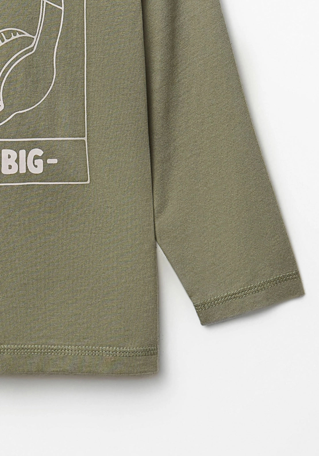 Graphic Print Long Sleeve T-Shirt - Green