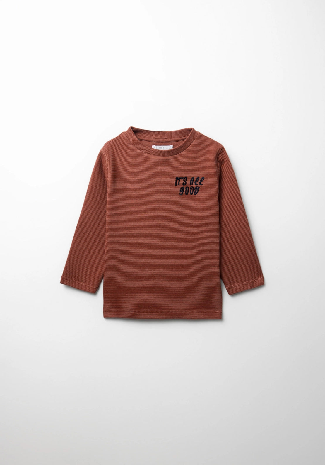 Casual Long Sleeve Jersey Top - Orange