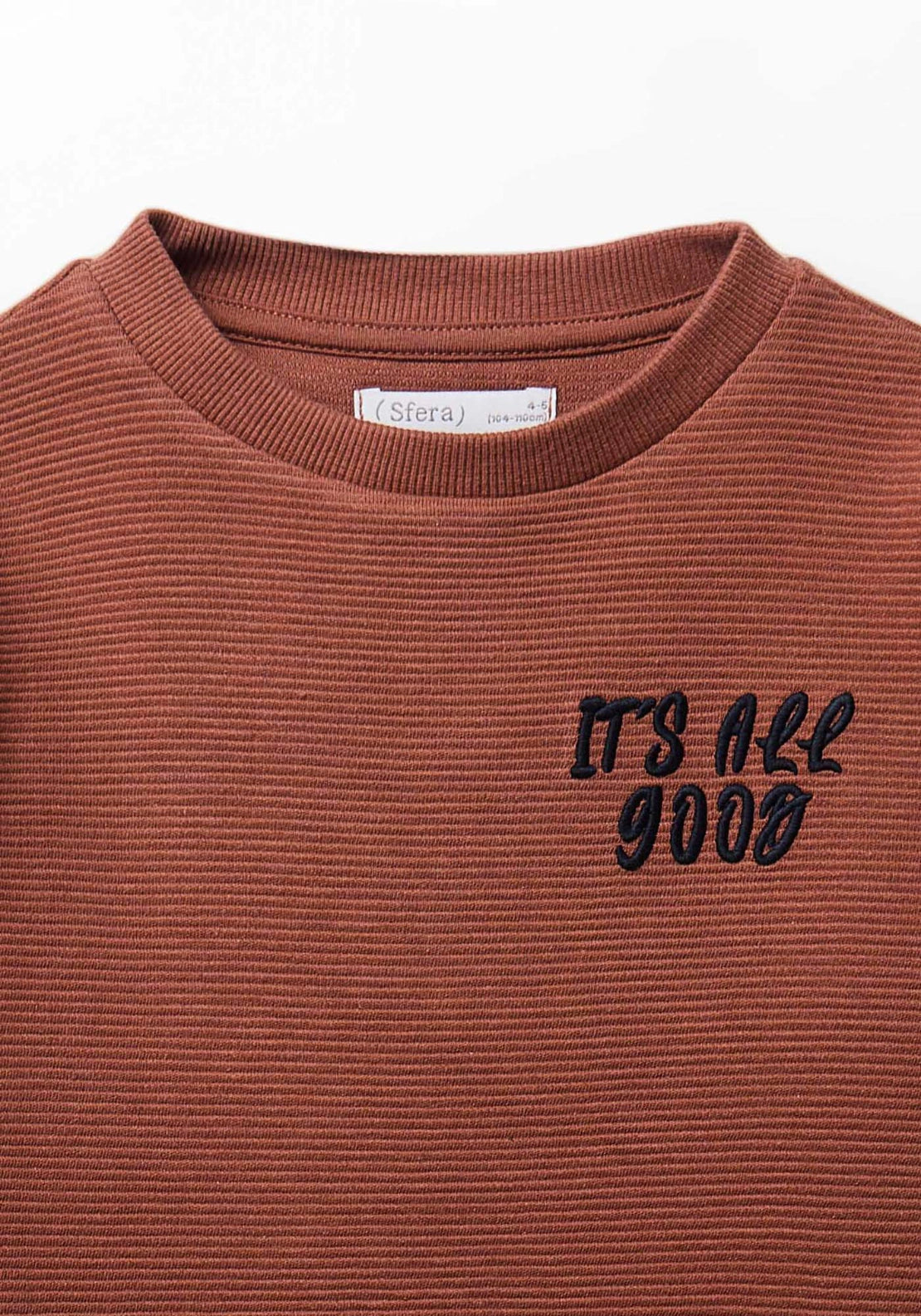 Casual Long Sleeve Jersey Top - Orange