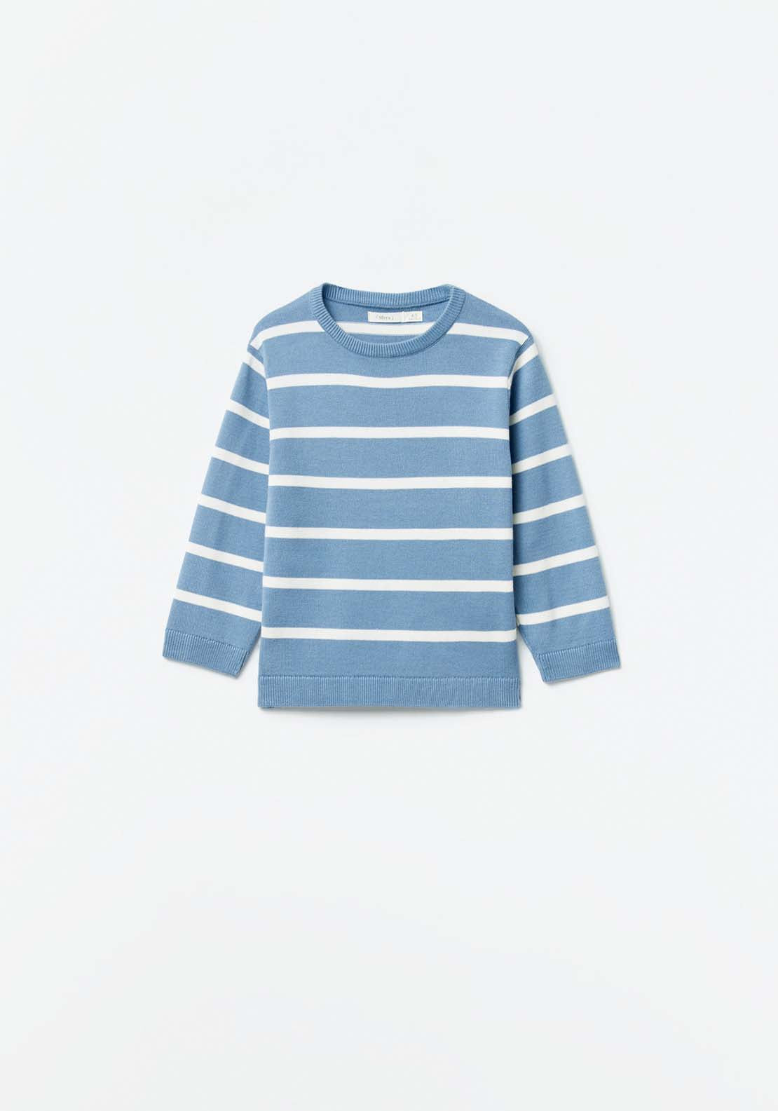 Sfera Stripes basic sweater - Blue 1 Shaws Department Stores