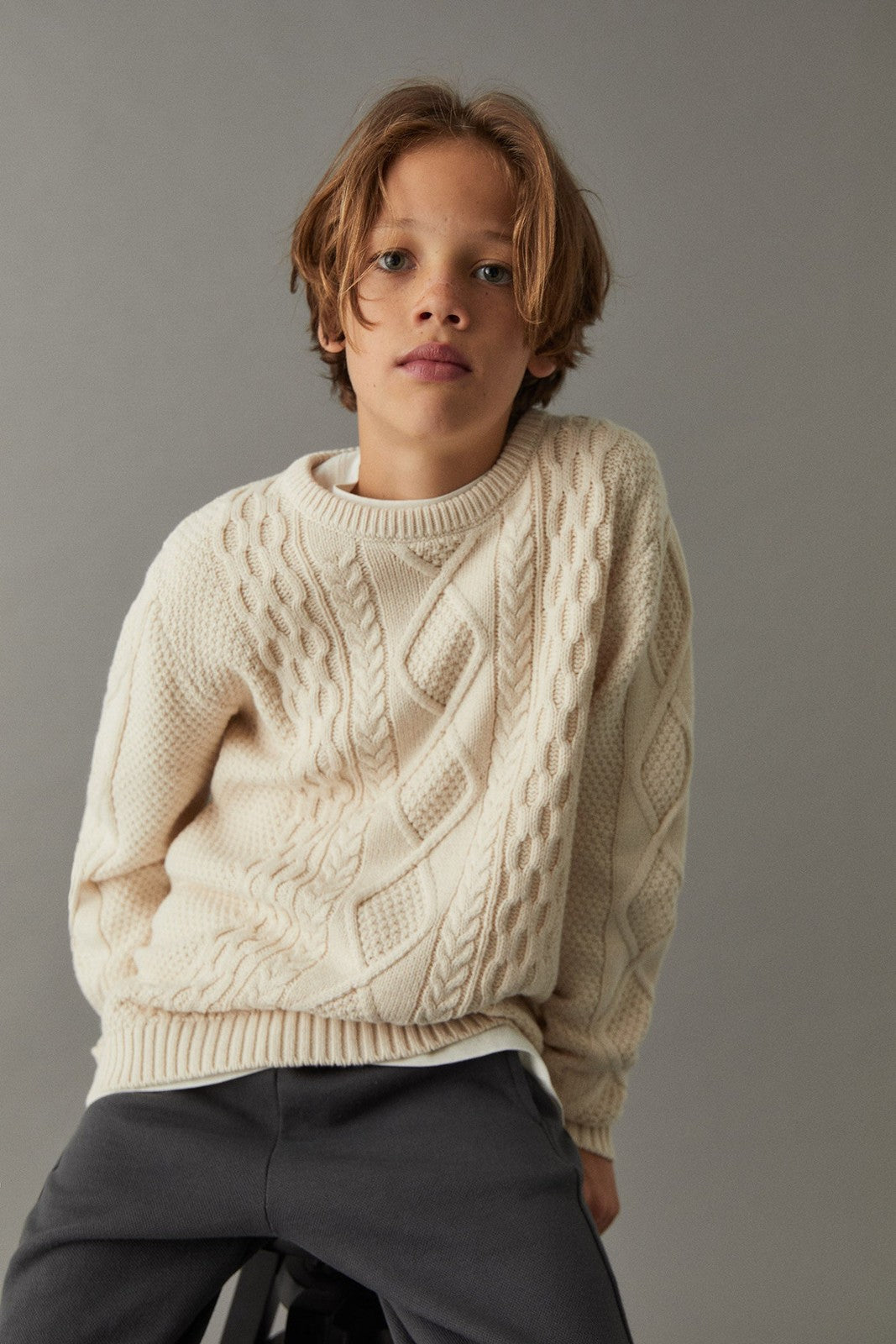 Cable Knit Jumper - Cream