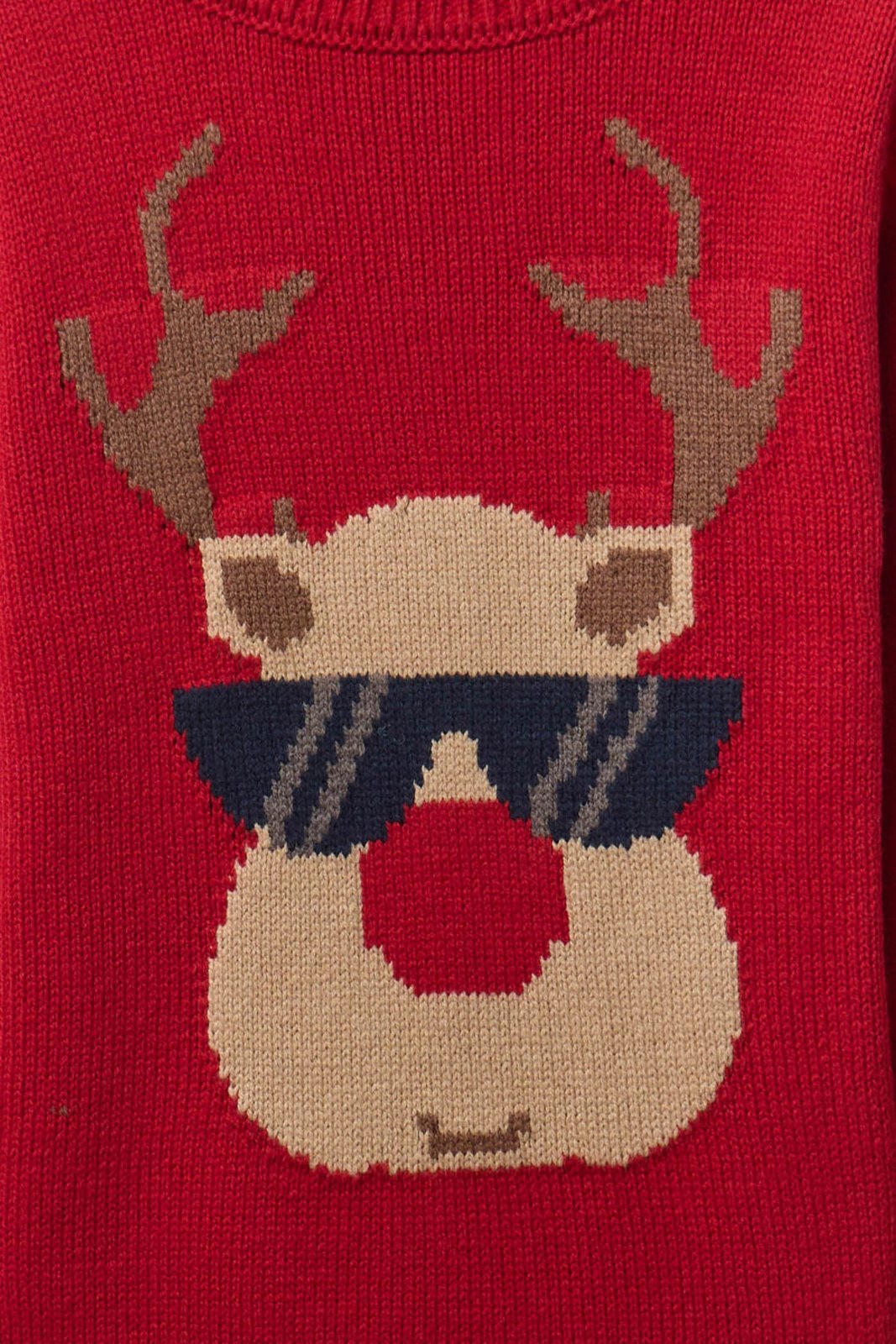 Sfera Reindeer With Sunglasses Christmas Sweater - Red 2 Shaws Department Stores