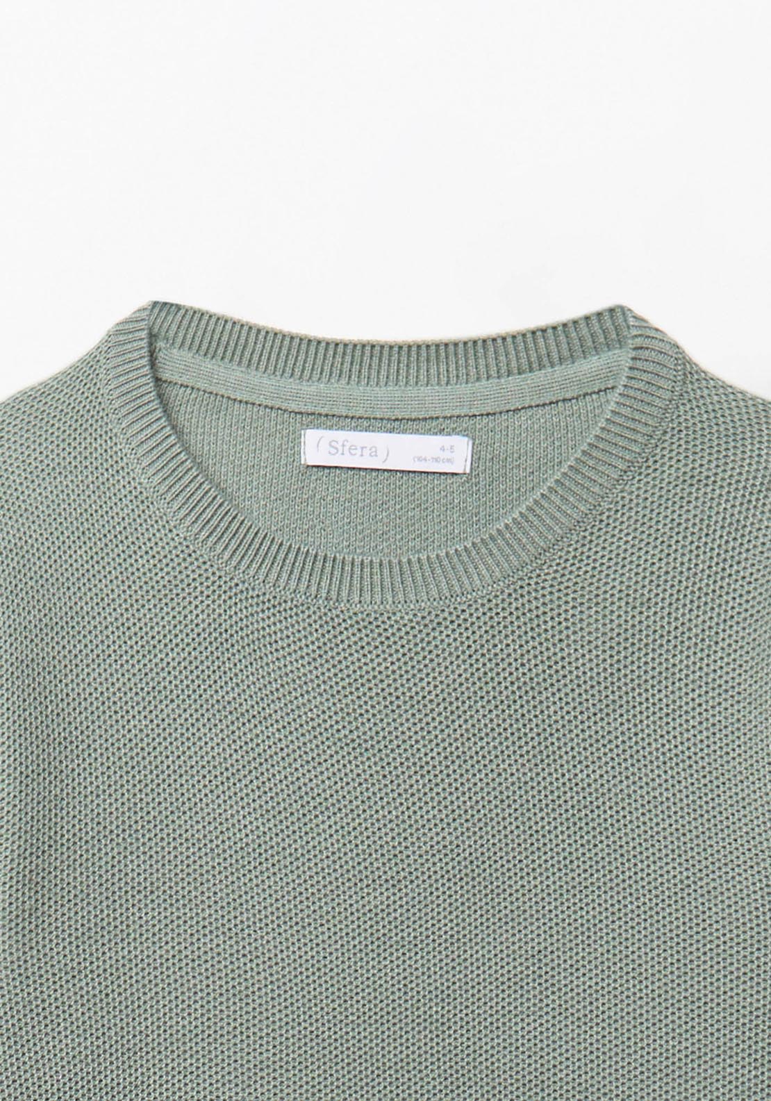 Sfera Basic Round Neck Sweater - Green 2 Shaws Department Stores