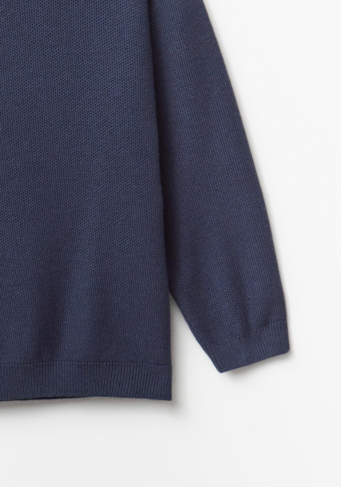 Basic Ribbed Sweater - Blue