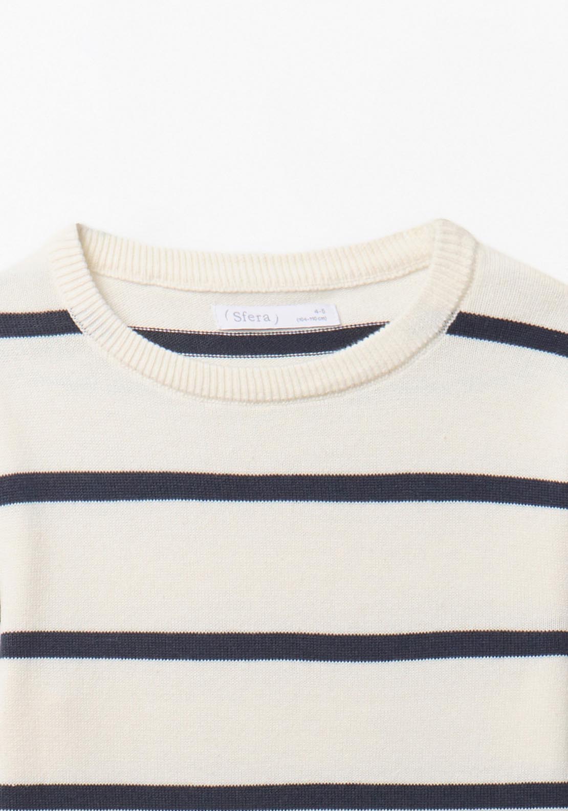 Basic Stripe Sweater - White