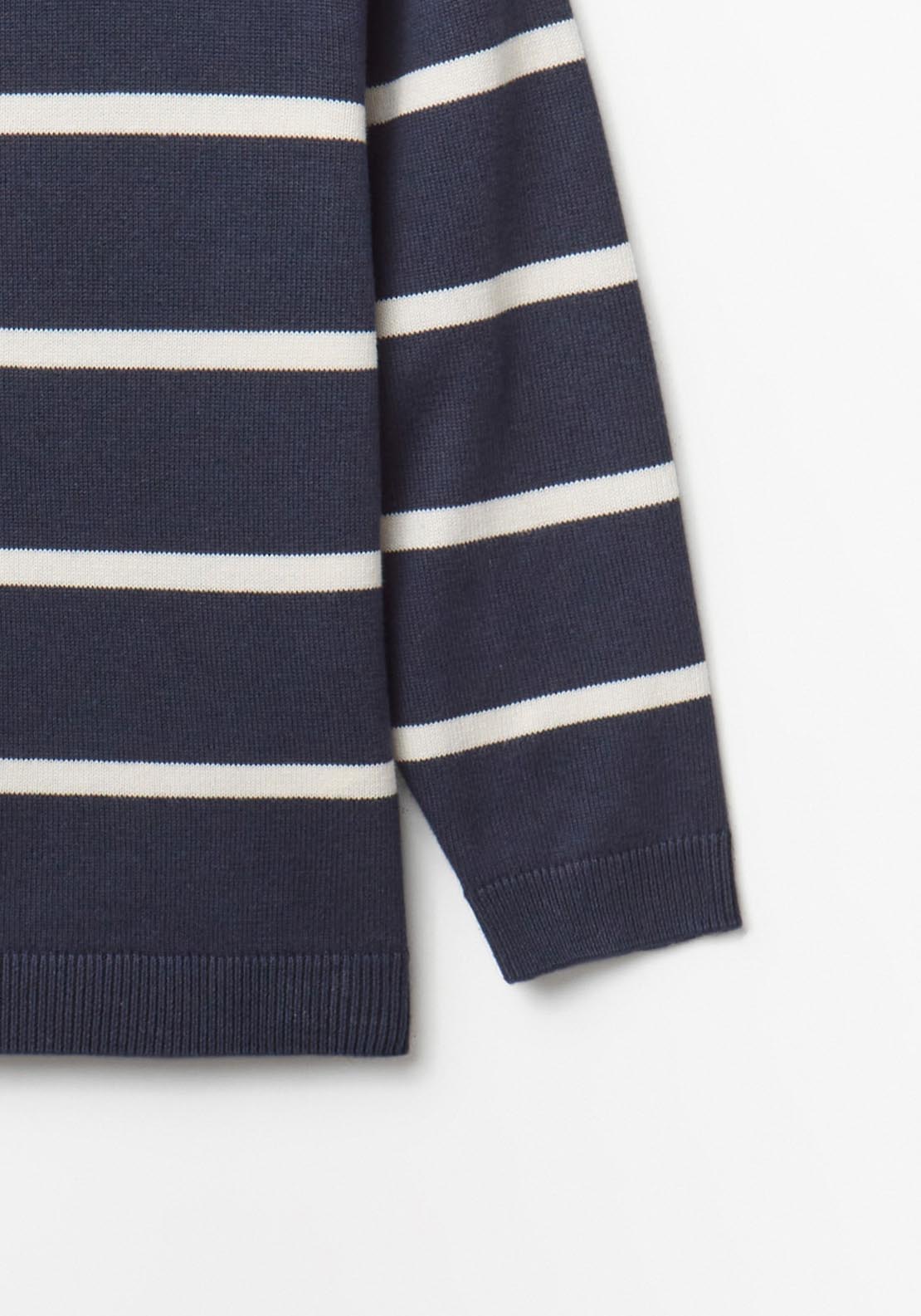 Basic Stripe Sweater - Blue