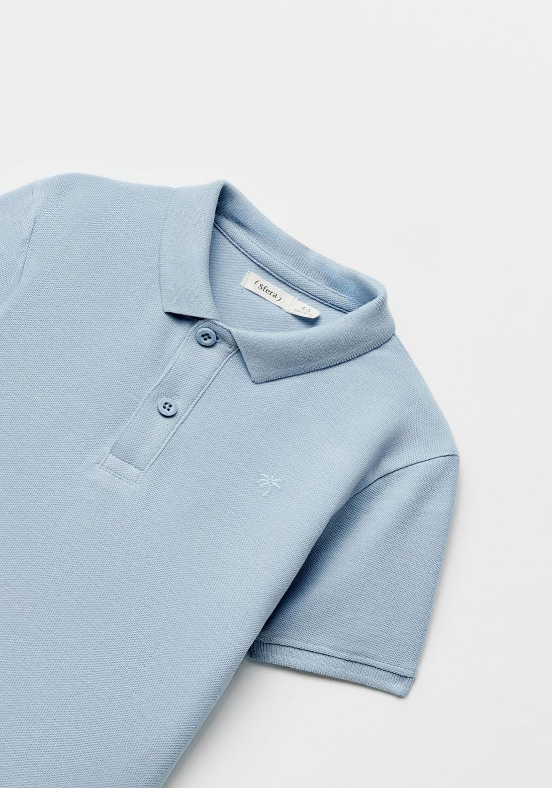 Sfera Basic blue polo shirt - Blue 1 Shaws Department Stores
