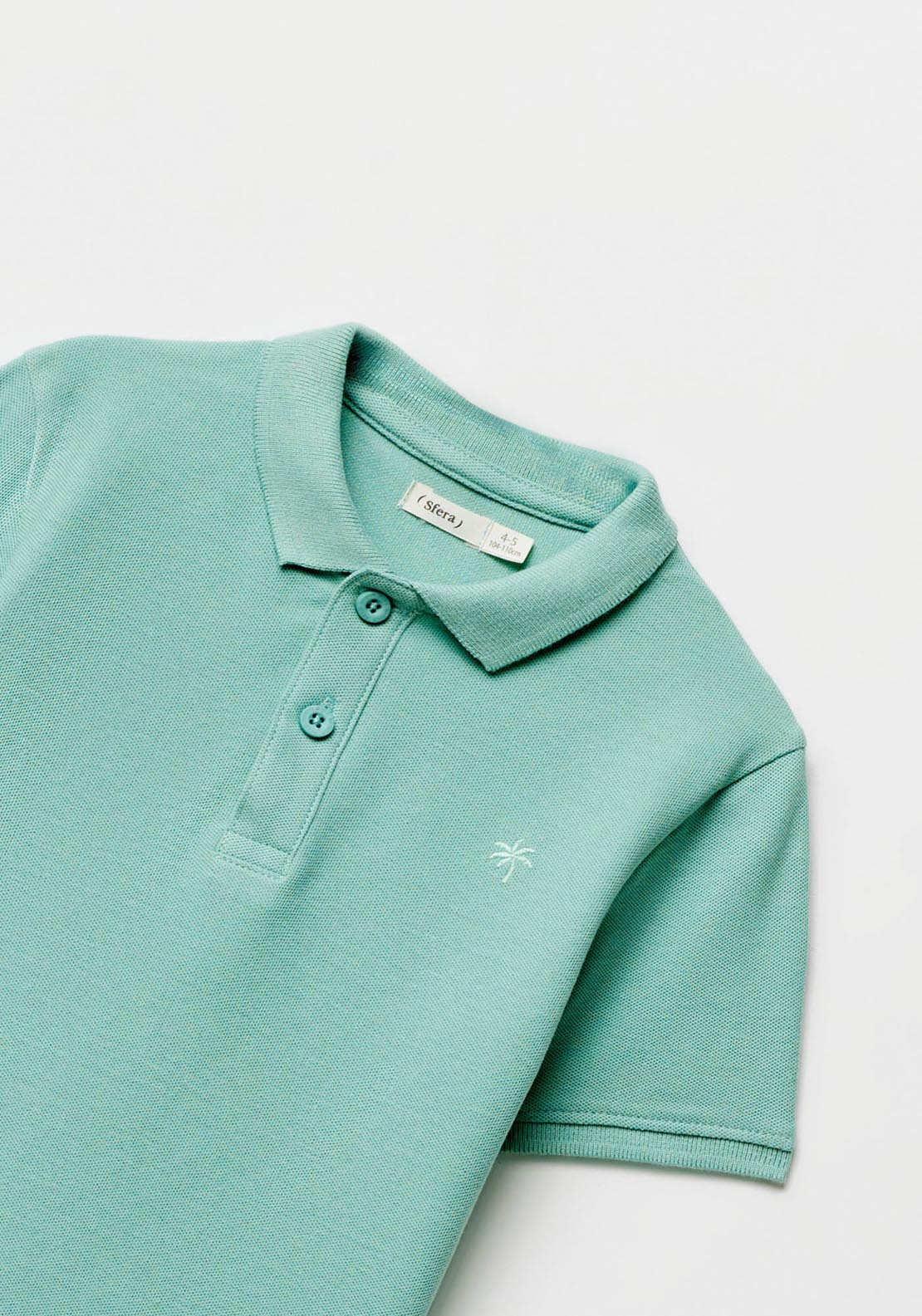 Sfera Basic green polo shirt - Green 2 Shaws Department Stores