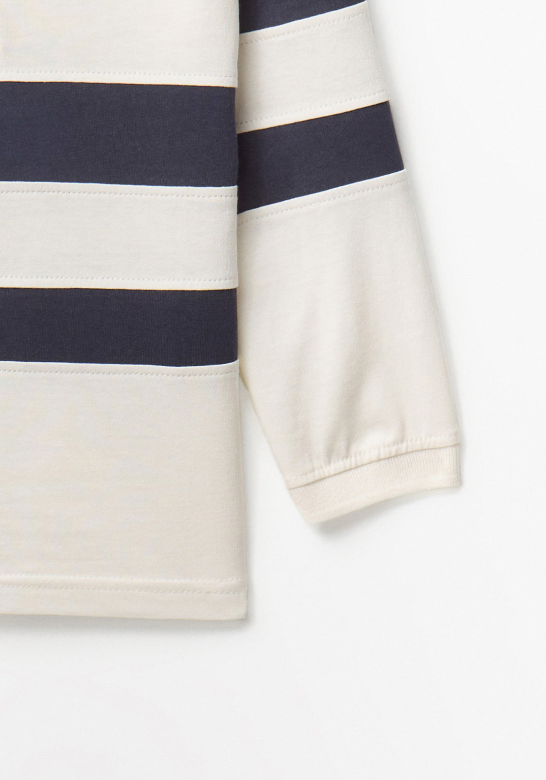 Contrast Stripes Polo Shirt - White