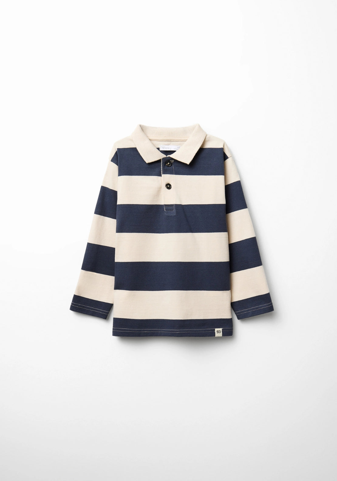 Long Sleeve Rugby Polo Shirt - Blue