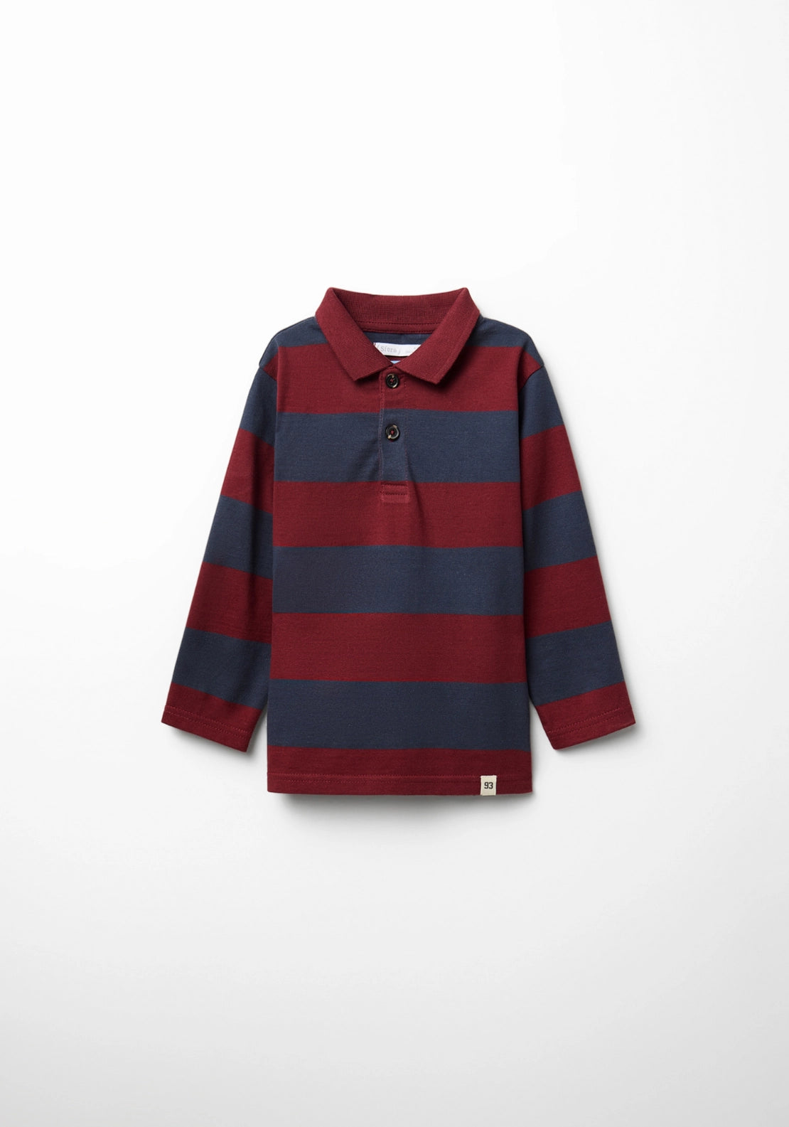 Long Sleeve Rugby Polo Shirt - Red