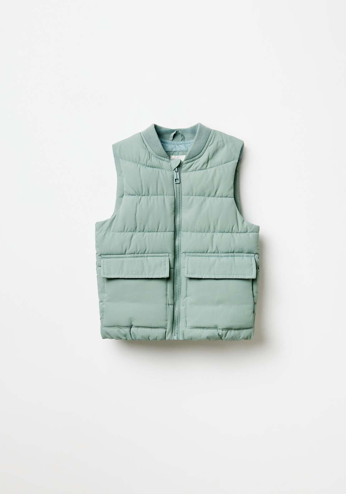 Sfera Basic gilet - Green 4 Shaws Department Stores