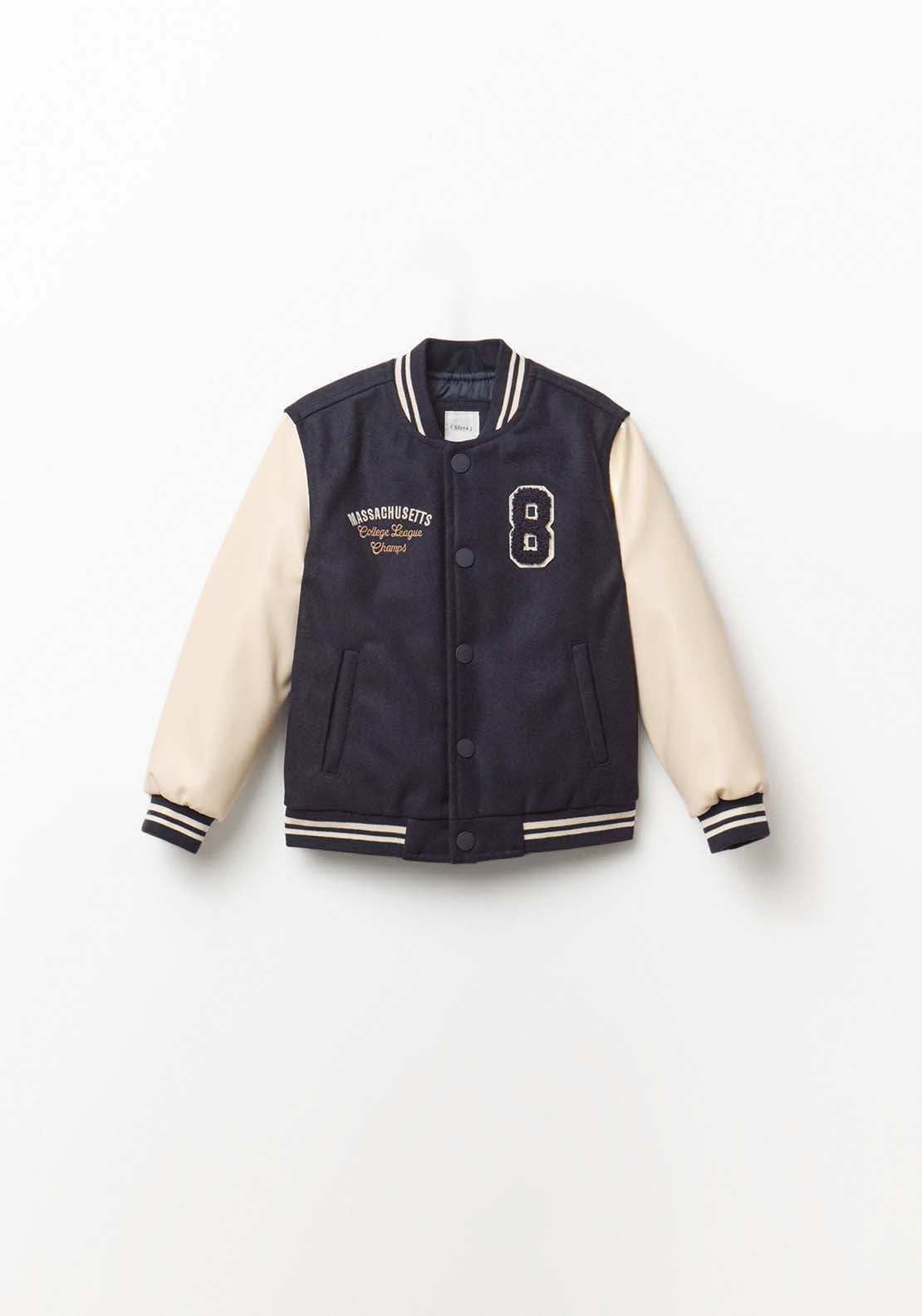 Sporty Baseball Jacket - Blue
