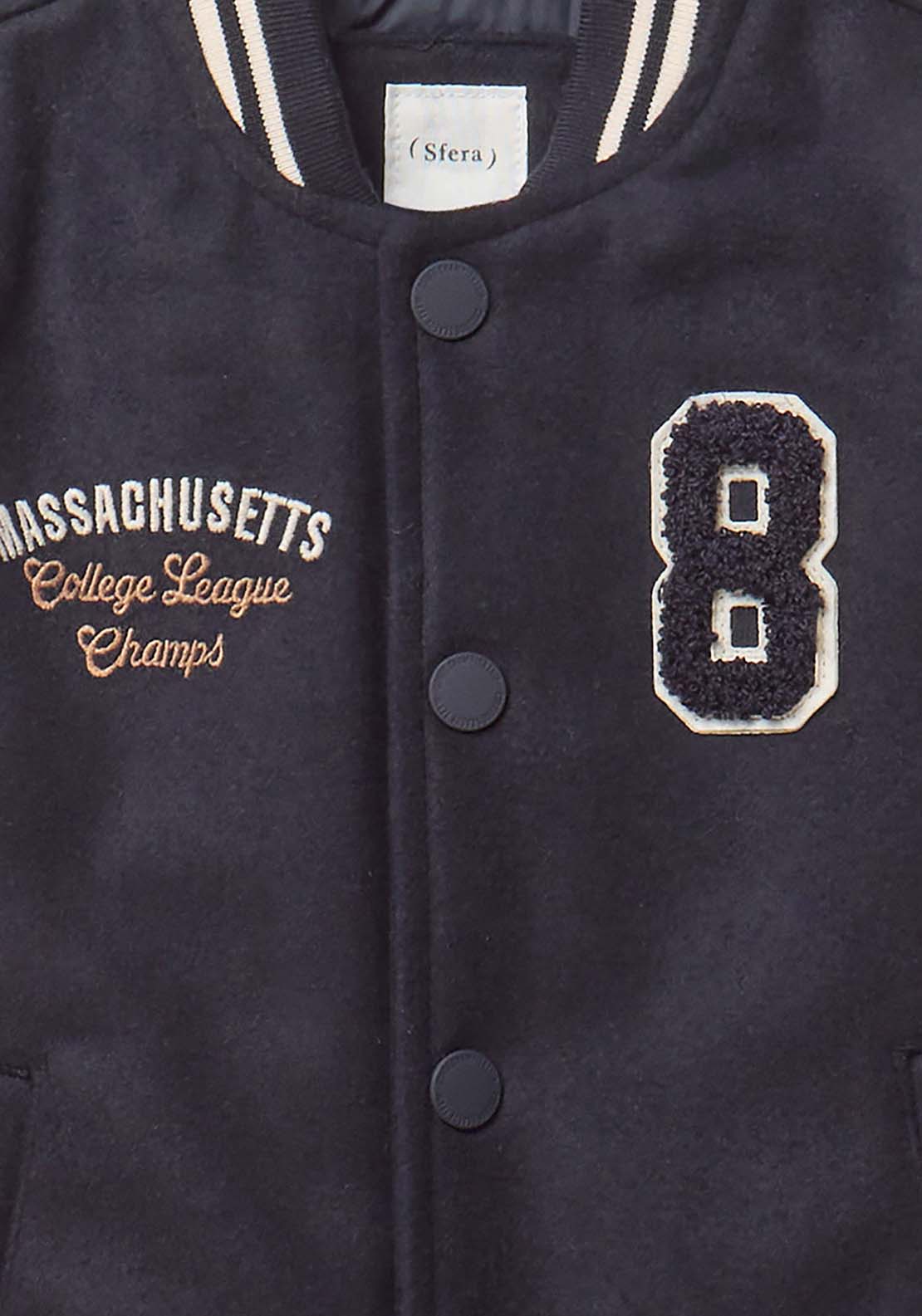 Sporty Baseball Jacket - Blue