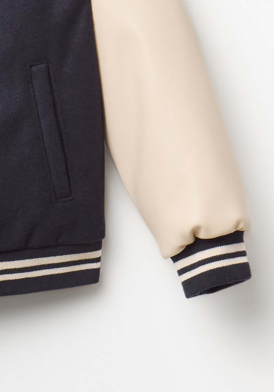 Sporty Baseball Jacket - Blue